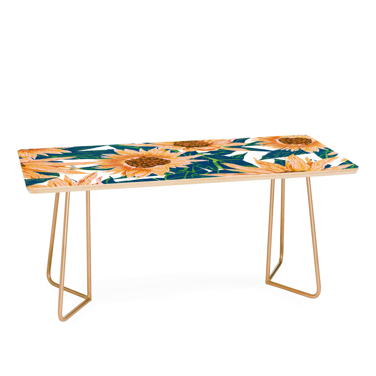 83 Oranges Blush Sunflowers Coffee Table