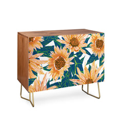 83 Oranges Blush Sunflowers Credenza