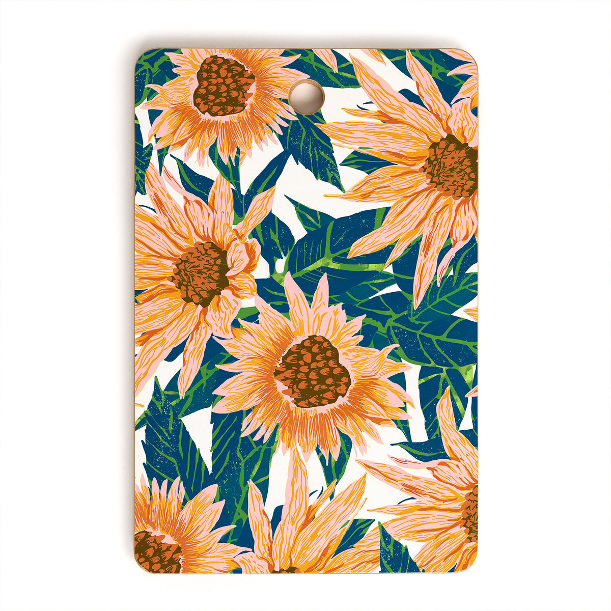 83 Oranges Blush Sunflowers Cutting Board Rectangle