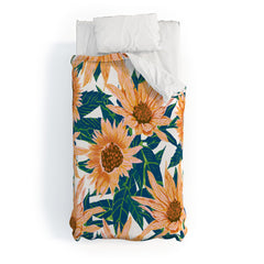 83 Oranges Blush Sunflowers Duvet Cover