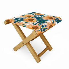83 Oranges Blush Sunflowers Folding Stool