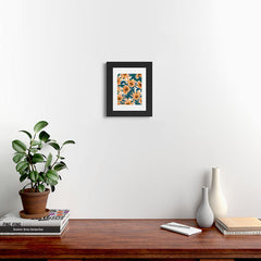 83 Oranges Blush Sunflowers Framed Art Print