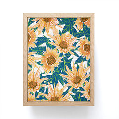 83 Oranges Blush Sunflowers Framed Mini Art Print