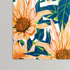 83 Oranges Blush Sunflowers Poster