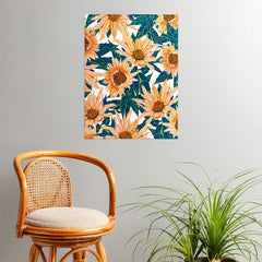 83 Oranges Blush Sunflowers Poster