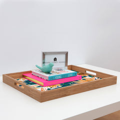 83 Oranges Blush Sunflowers Rectangular Tray