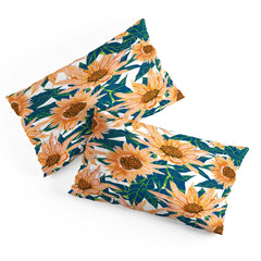 83 Oranges Blush Sunflowers Pillow Shams