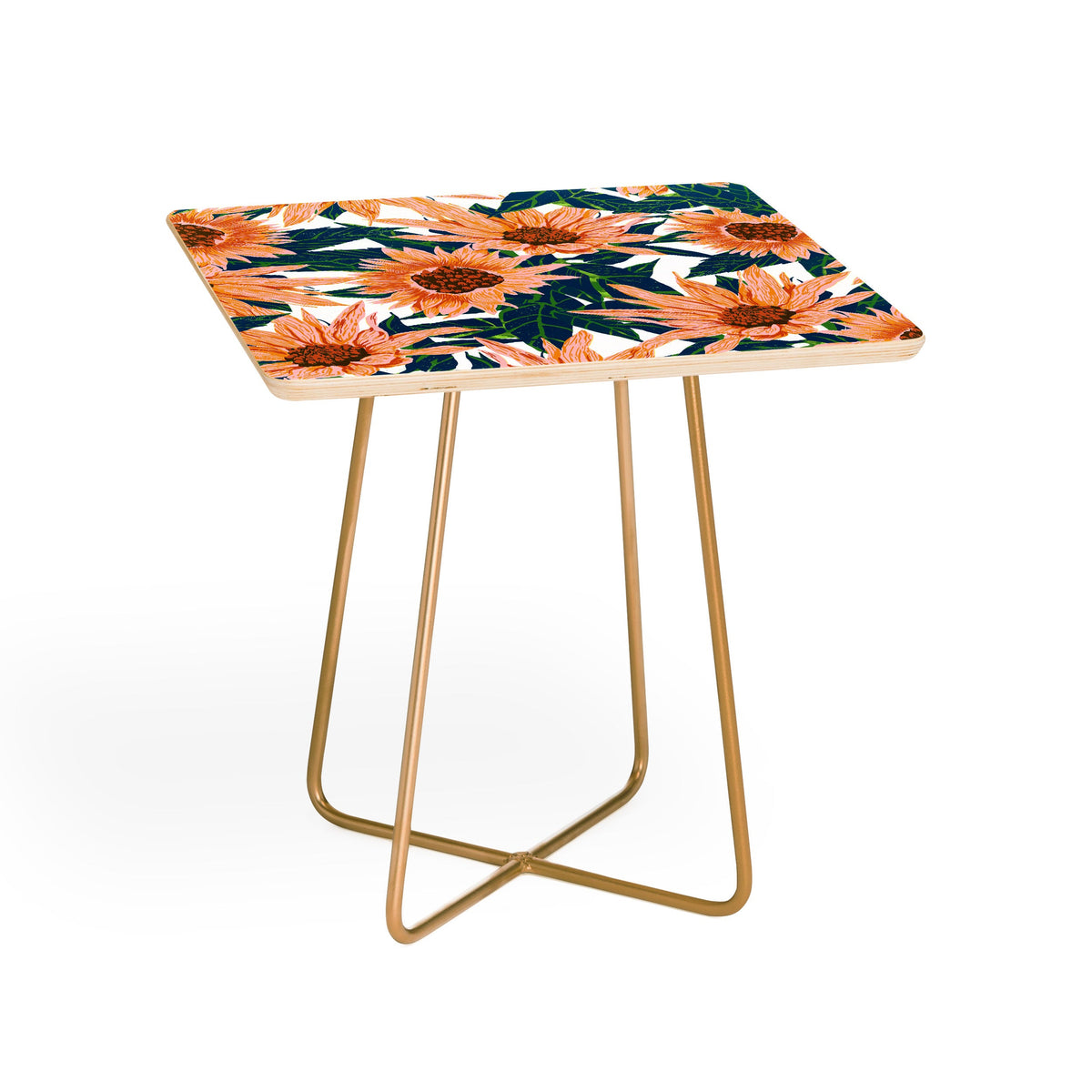 83 Oranges Blush Sunflowers Side Table