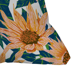 83 Oranges Blush Sunflowers Outdoor Throw Pillow