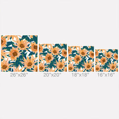 83 Oranges Blush Sunflowers Outdoor Throw Pillow