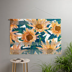 83 Oranges Blush Sunflowers Wall Hanging Landscape