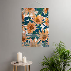 83 Oranges Blush Sunflowers Wall Hanging Portrait