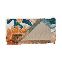 83 Oranges Blush Sunflowers Throw Blanket
