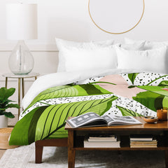 83 Oranges Blushing Leaves Duvet Cover