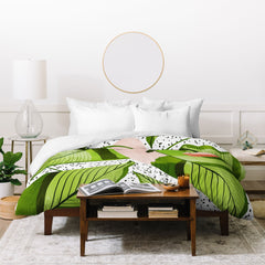 83 Oranges Blushing Leaves Duvet Cover