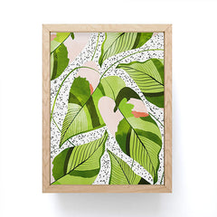 83 Oranges Blushing Leaves Framed Mini Art Print
