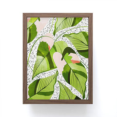 83 Oranges Blushing Leaves Framed Mini Art Print