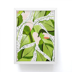 83 Oranges Blushing Leaves Framed Mini Art Print