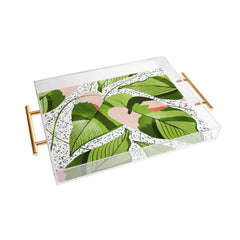 83 Oranges Blushing Leaves Acrylic Tray