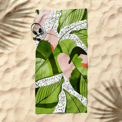 83 Oranges Blushing Leaves Beach Towel