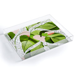 83 Oranges Blushing Leaves Acrylic Tray