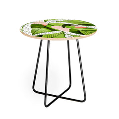 83 Oranges Blushing Leaves Round Side Table