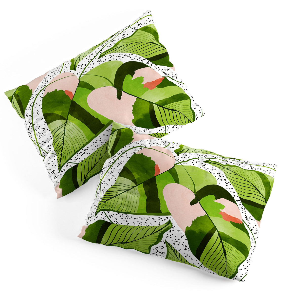 83 Oranges Blushing Leaves Pillow Shams