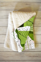 83 Oranges Blushing Leaves Fleece Throw Blanket