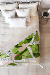 83 Oranges Blushing Leaves Fleece Throw Blanket