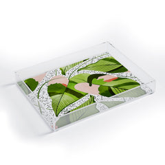 83 Oranges Blushing Leaves Acrylic Tray
