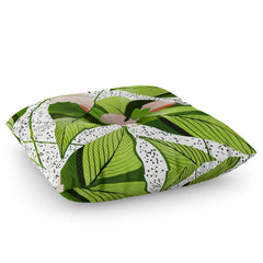 83 Oranges Blushing Leaves Floor Pillow Square