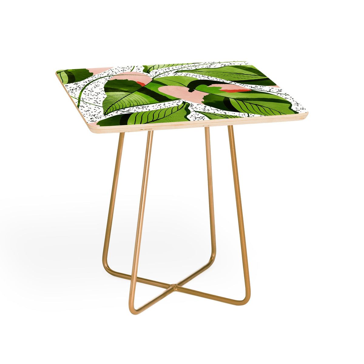 83 Oranges Blushing Leaves Side Table