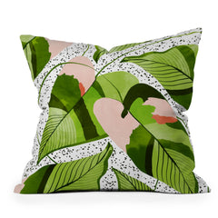 83 Oranges Blushing Leaves Outdoor Throw Pillow