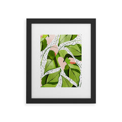 83 Oranges Blushing Leaves Framed Art Print