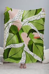 83 Oranges Blushing Leaves Throw Blanket