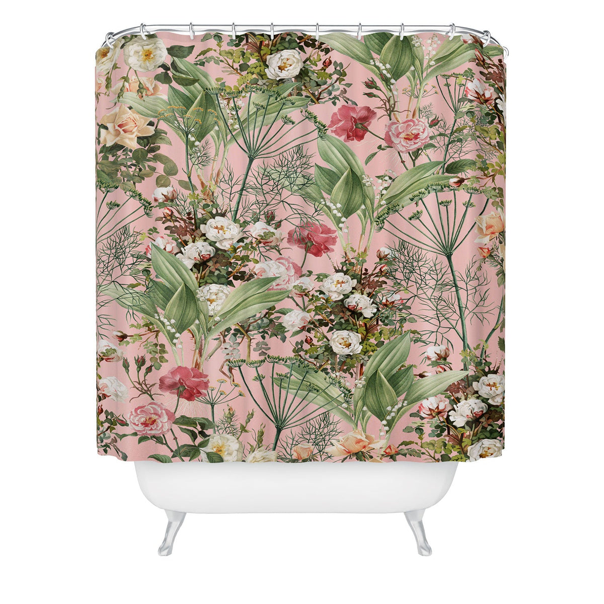 83 Oranges Botanic Shower Curtain
