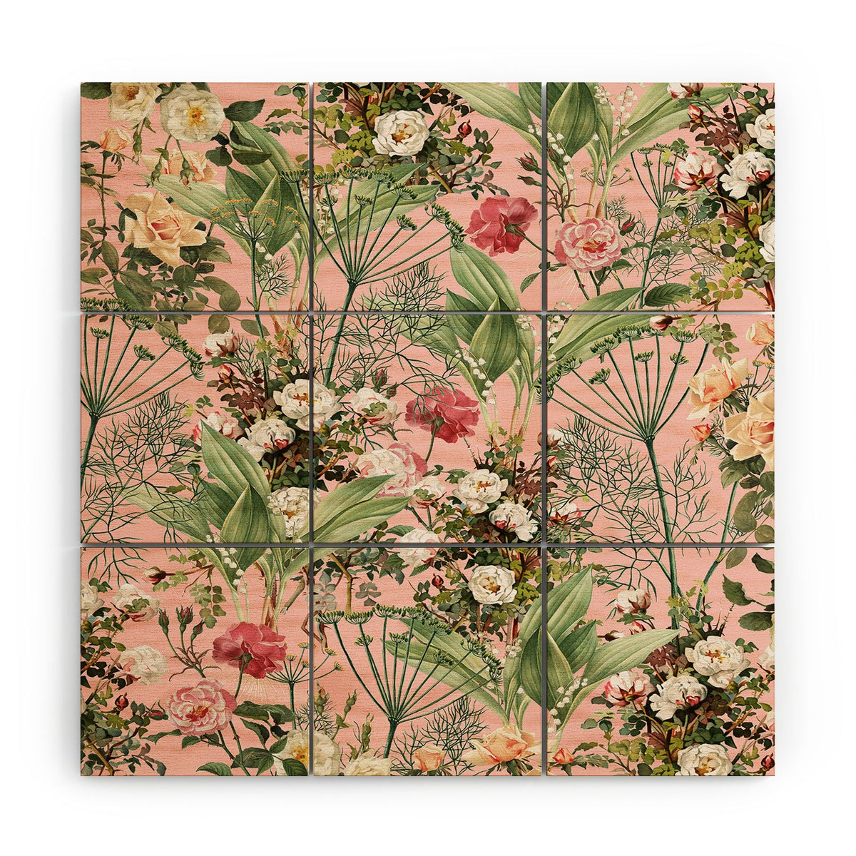 83 Oranges Botanic Wood Wall Mural