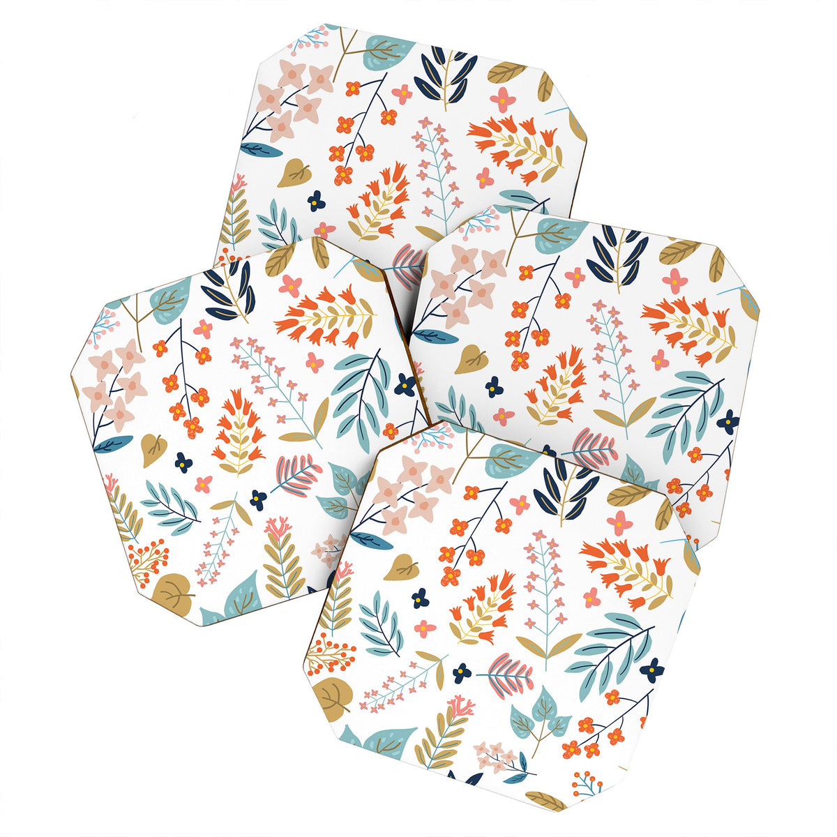 83 Oranges Botanical Harmony Coaster Set