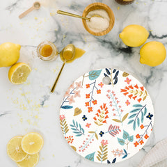 83 Oranges Botanical Harmony Cutting Board Round