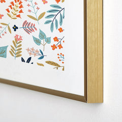 83 Oranges Botanical Harmony Metal Framed Art Print