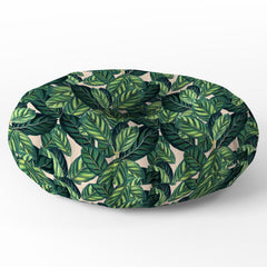 83 Oranges Botany Floor Pillow Round