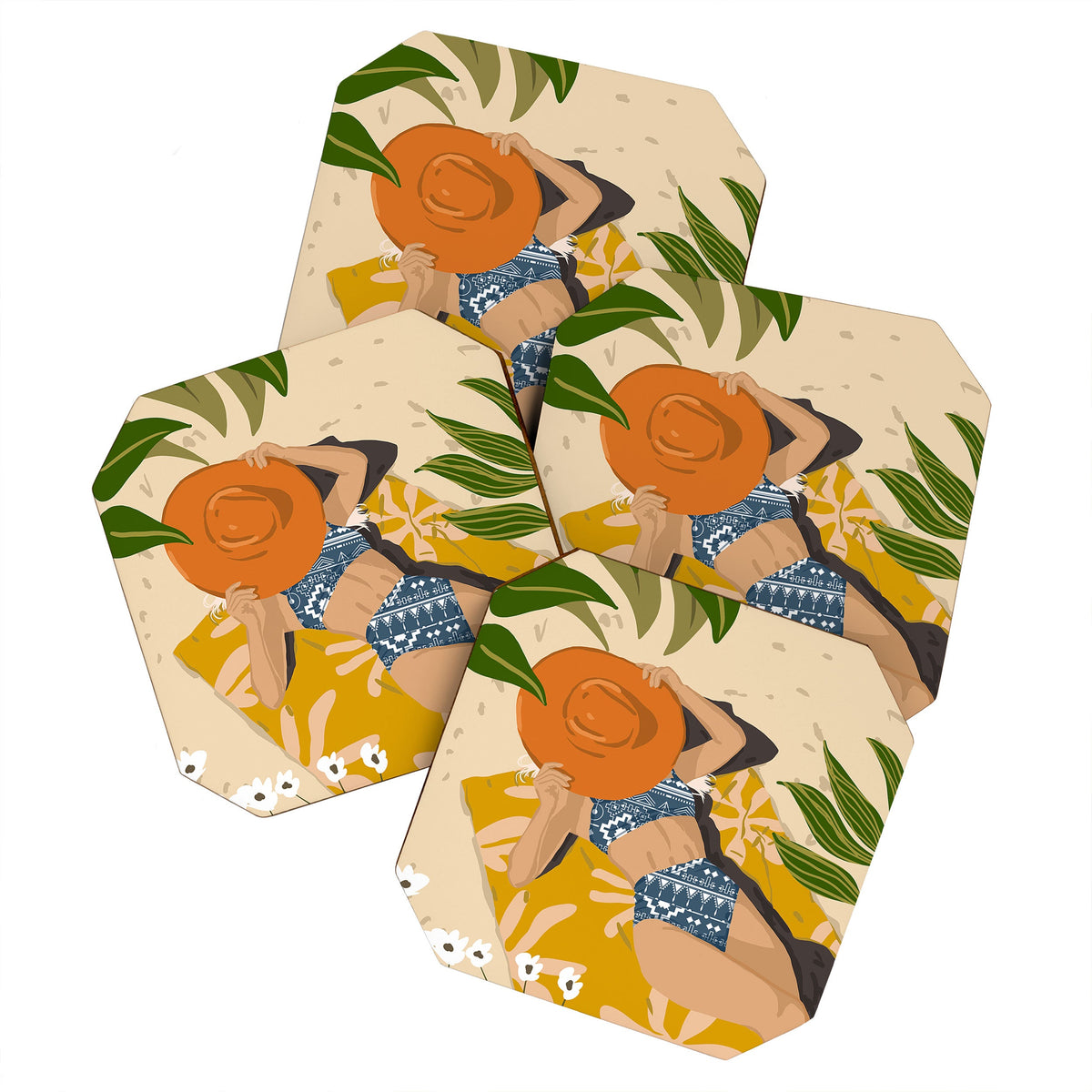 83 Oranges Bring Your Own Sunshine Coaster Set