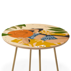 83 Oranges Bring Your Own Sunshine Round Side Table