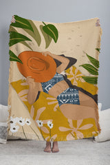 83 Oranges Bring Your Own Sunshine Throw Blanket