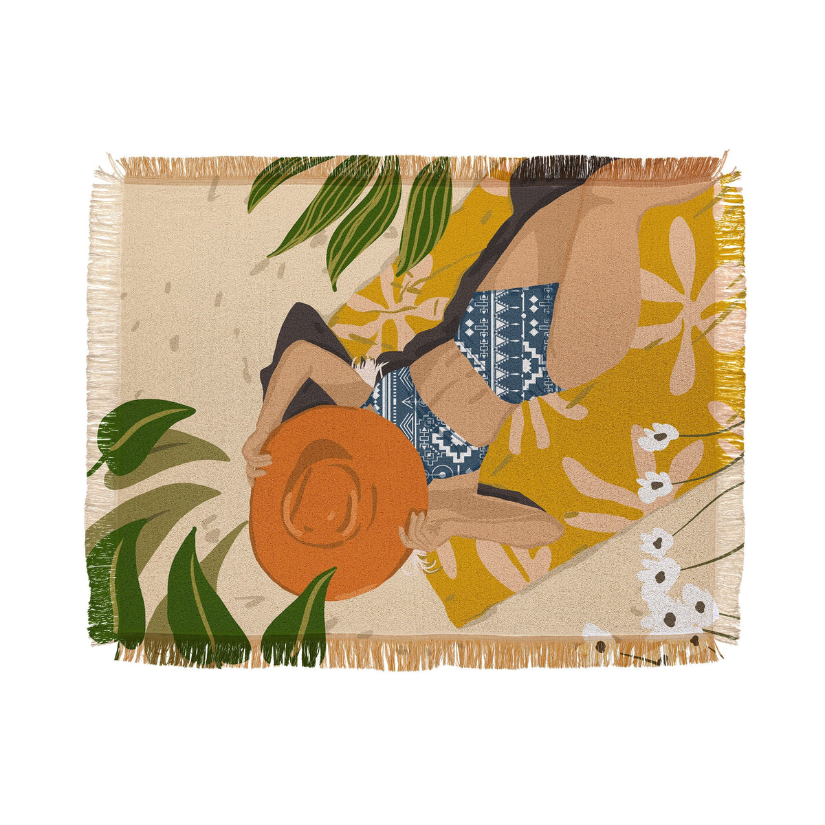 83 Oranges Bring Your Own Sunshine Throw Blanket