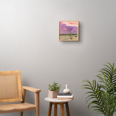 83 Oranges Cactus Sunset Framed Wall Art
