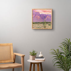 83 Oranges Cactus Sunset Framed Wall Art