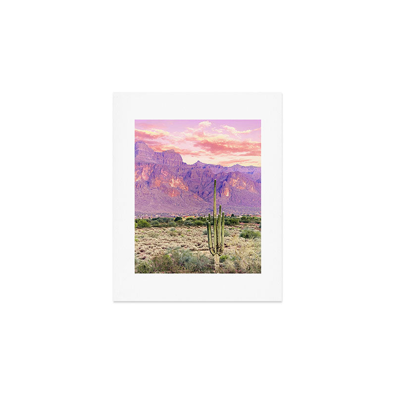 83 Oranges Cactus Sunset Art Print