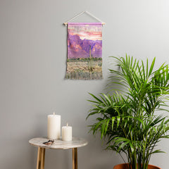 83 Oranges Cactus Sunset Wall Hanging Portrait
