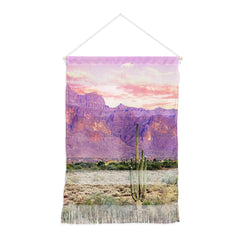 83 Oranges Cactus Sunset Wall Hanging Portrait